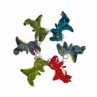 12 cm hot 3 colors kawaii mini dinosaur toy dragon plush stuffed toy tyrannosaurus chameleon keychain pendant plush toy doll