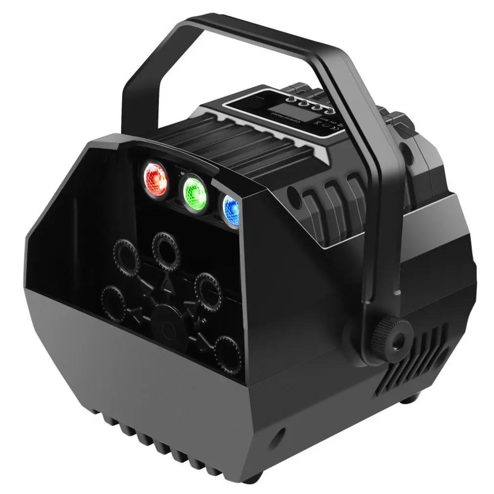 

Светодиодная мини-машина для мыльных пузырей, пузырьковая машина RGB светильник подвешивания и стоячего монтажа, автоматическая воздуходув...