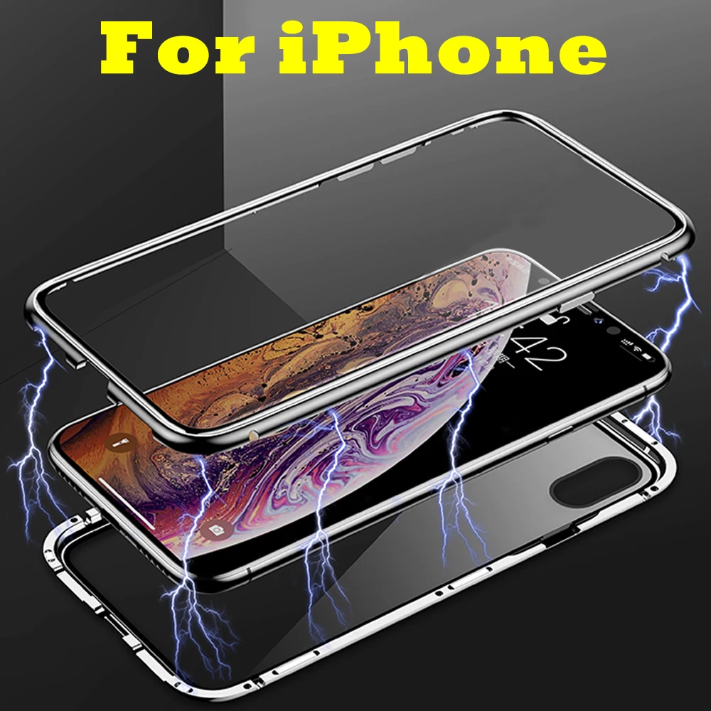 Magnetic adsorption i phone 11Pro case on for iPhone11 Pro Max X XS XR cover iphone11 10 r 11promax aifon conque bumper magnet |