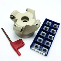 10pcs sekt1204 carbide insert km12 50 22 45 degree milling cutter cnc machine tool lathe tool set