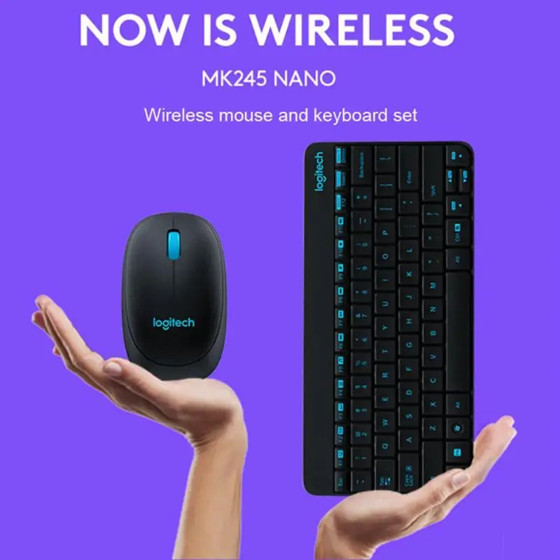 Logitech MK245 ноутбук мини клавиатура Мышь ПК USB Беспроводной 1000 Точек на дюйм