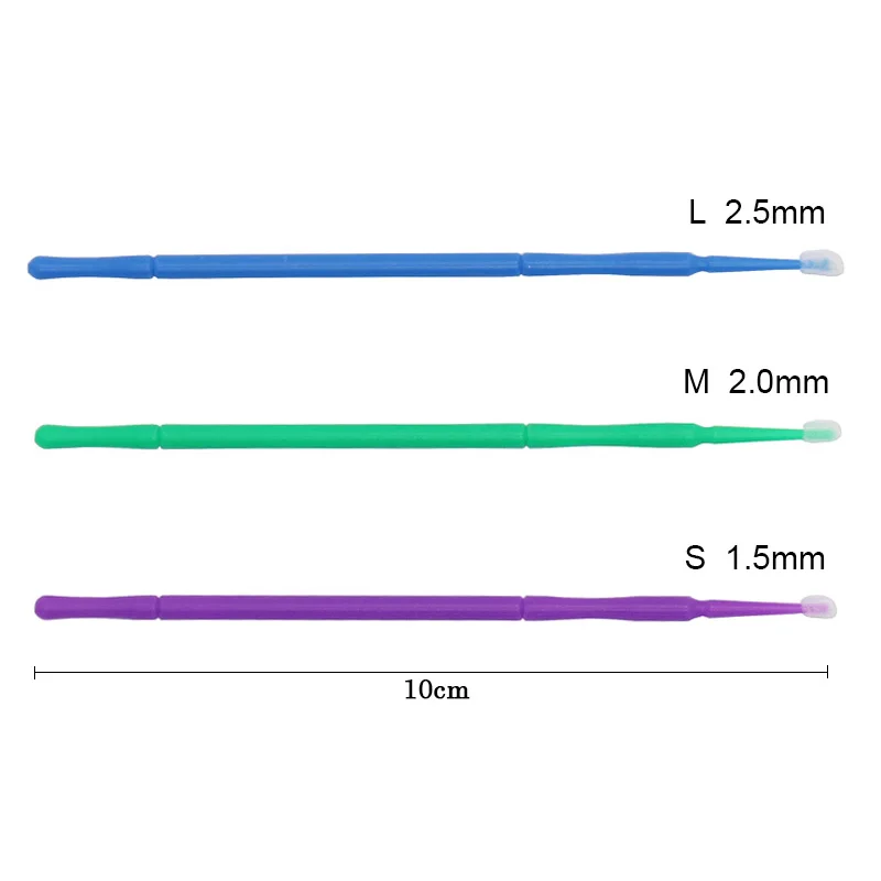 100 шт./пакет одноразовые микрокисти ресницы расширение для удаления ресниц щётка