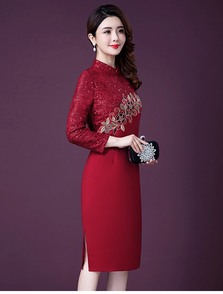 2021 Осень Новые Популярные ветер личность вышитый дизайнерский красный комплект