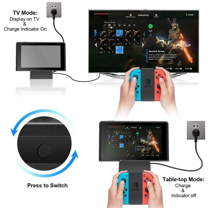 portable tv output converter for nintendo switch charging docking mini switch stand holder charging station for nintendo switch free global shipping