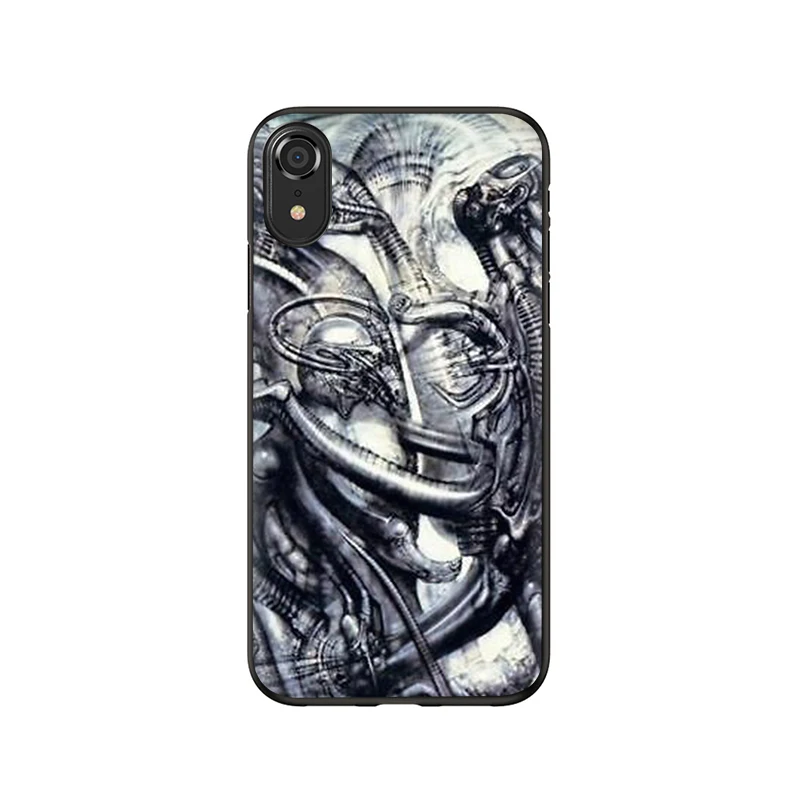 Мягкий силиконовый чехол для телефона EWAU Hr Giger Li II чехол для iPhone 5 5S SE 6 6s 7 8 Plus X XR XS 11 Pro MAX - Цвет: B1