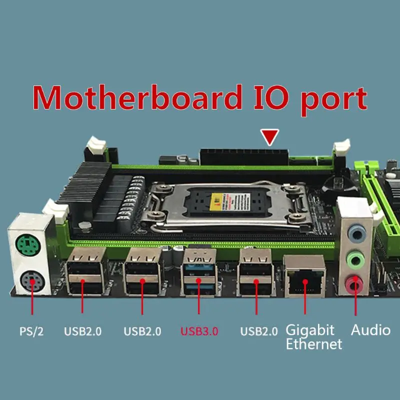 

X79H 8 Core LGA 2011 Gaming Motherboard 4xDDR3 DIMM Desktop Computer Mainboard