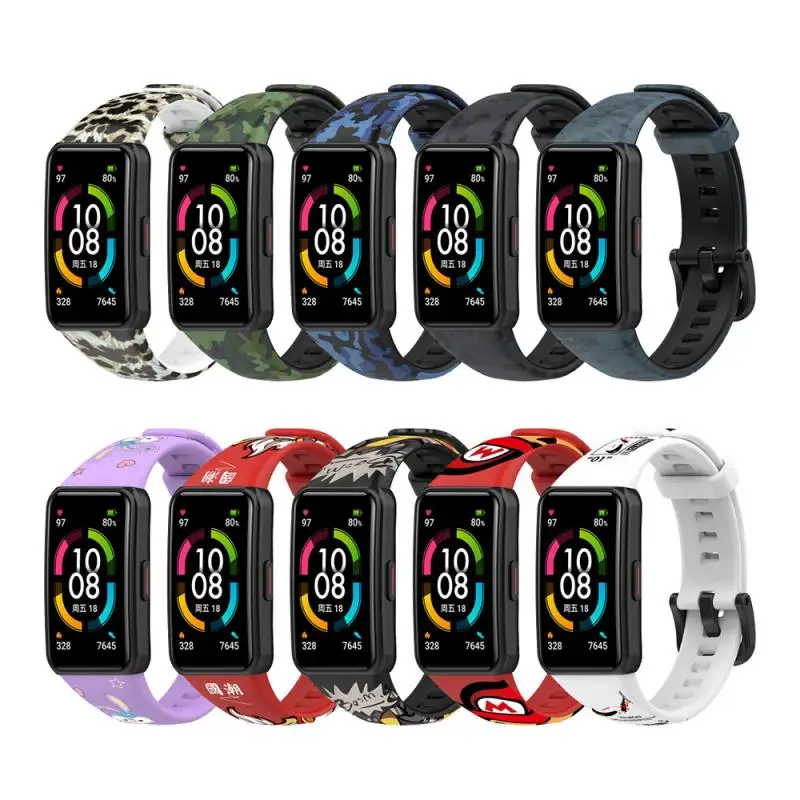 Ремешок силиконовый для Huawei Band 6/Honor Band6 сменный спортивный браслет смарт-часов