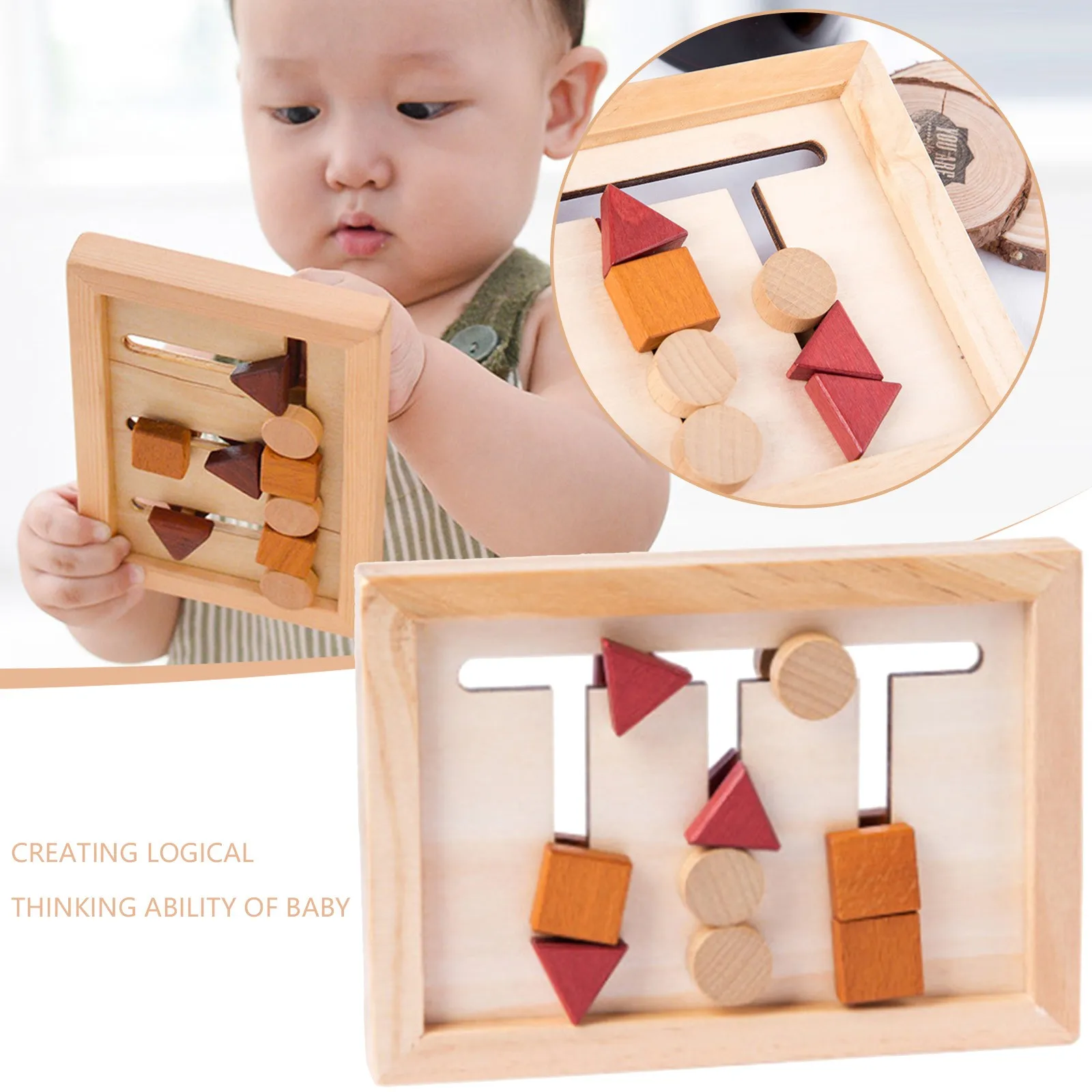 

Kids Baby Wooden Learning Color Match Educational Toys Puzzle Montessori Educational Toy Cognitive Ability Learning Toys for kid