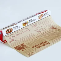 8m vintage english newspaper baking oil paper bread wraping oil absorbing packing sheet cooking bake tool for sandwich hotdog