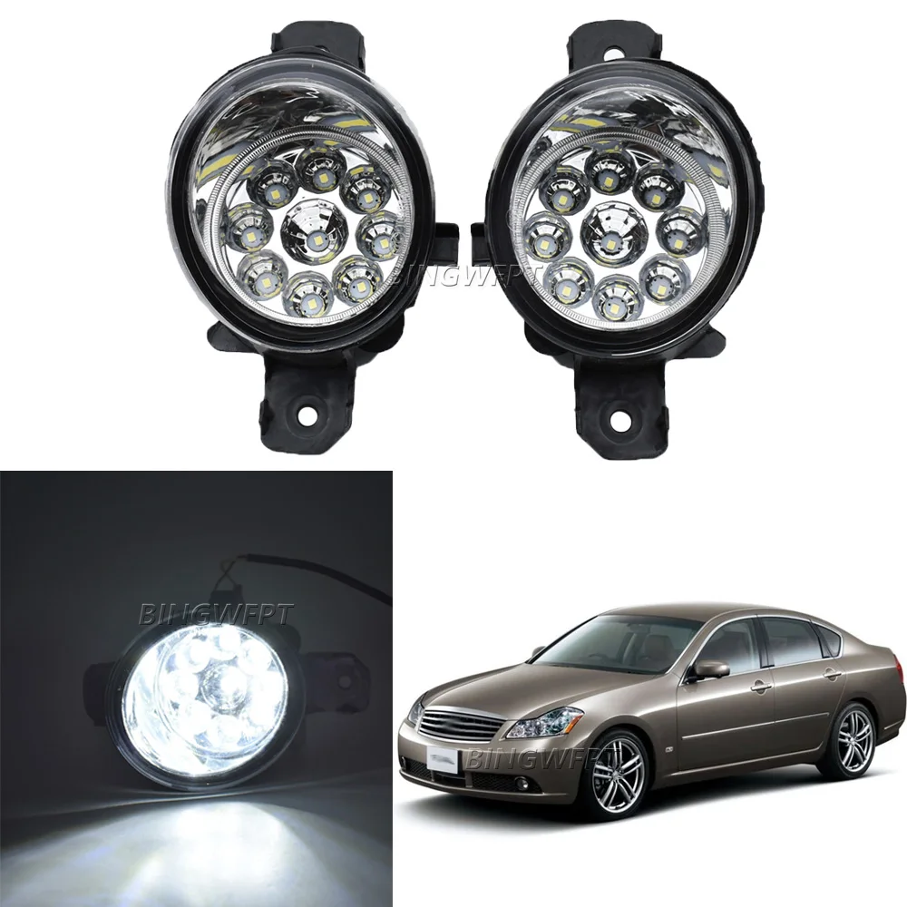 

2 шт. светодиодный льные светодиодные противотуманные фары H11 дневные ходовые огни 12 В для Nissan Fuga 2004 для Nissan Wingroad 2002