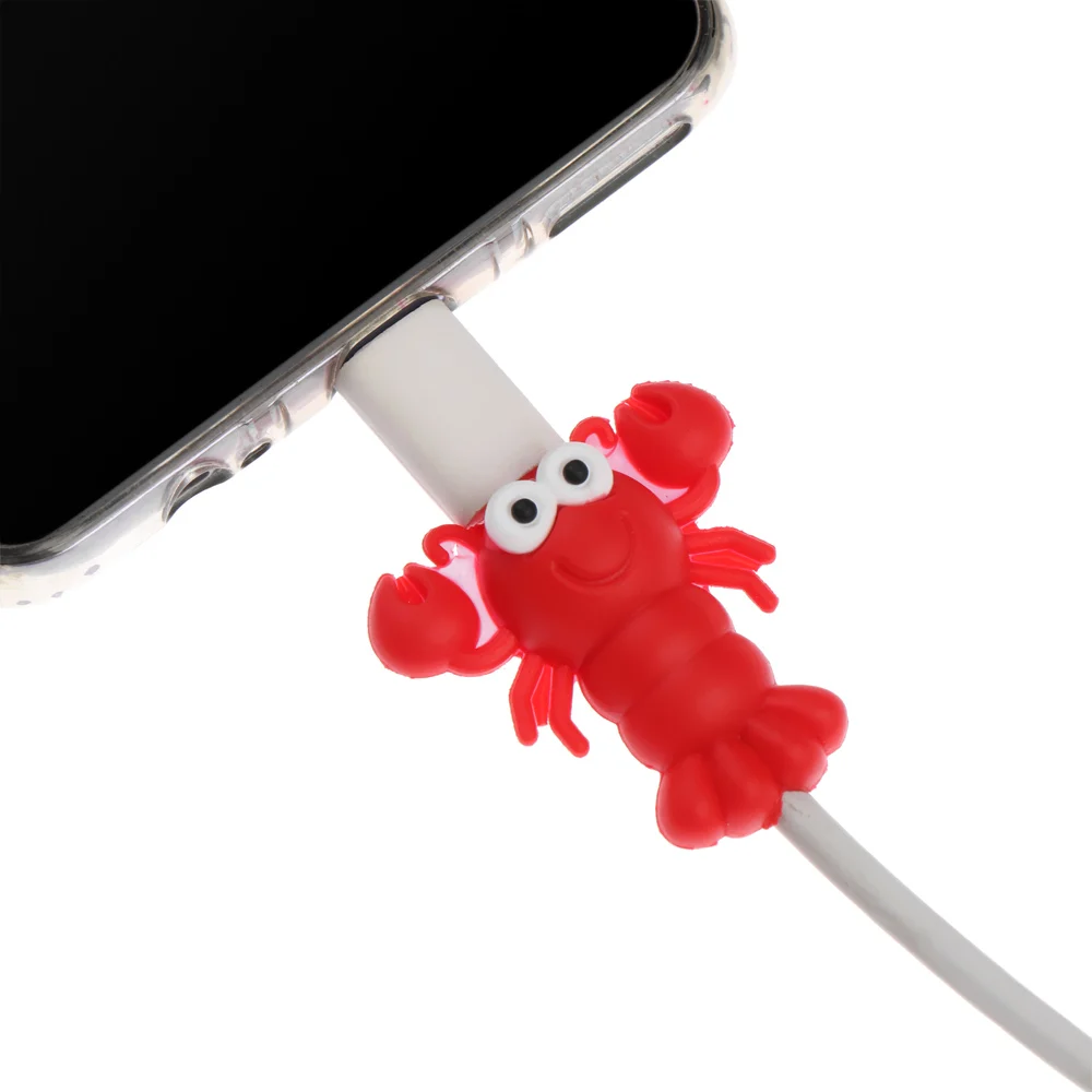 Cartoon Insect Shape Wire Cord Protector Silicone Case Data Line Cover Cute Aniaml Wired Earphone USB Charger Cable Protectors |
