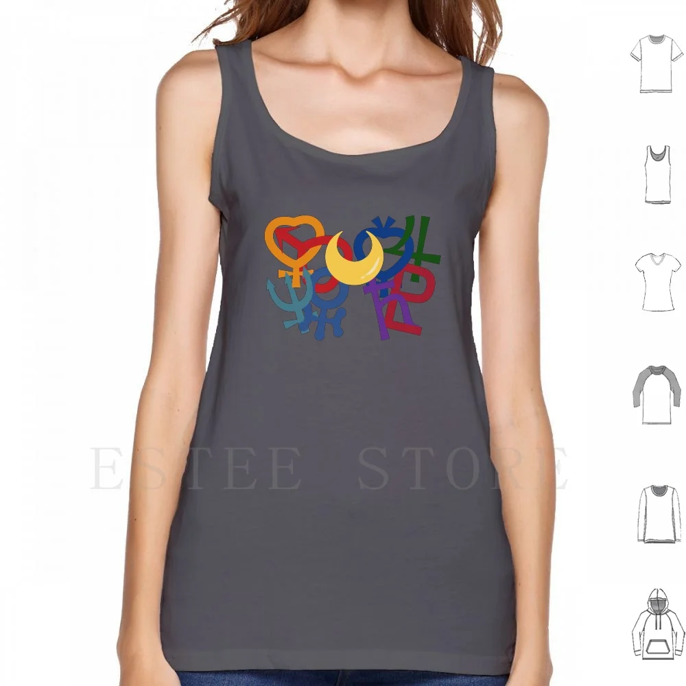 

Scouts Tank Tops Vest Sleeveless Sailor Senshi Sailor Scout Inner Senshi Heart Super R Super Meatballhead Astrology