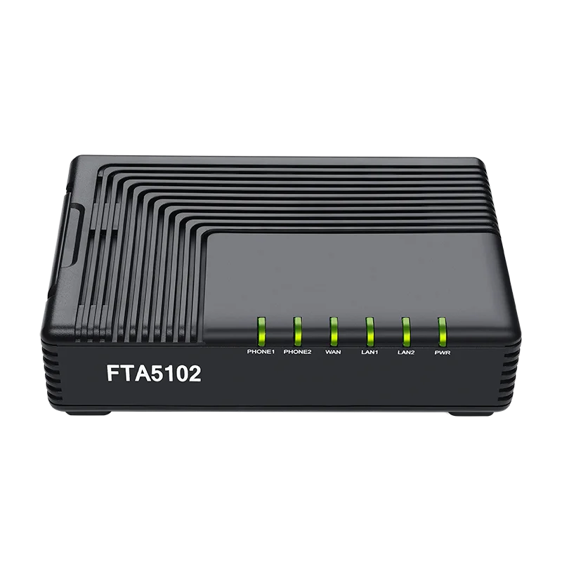 

FTA5102 VoIP Adapter with 2 FXS ATA SIP Router Telephone Server IP Service System Device Miniature VOIP Voice Gateway