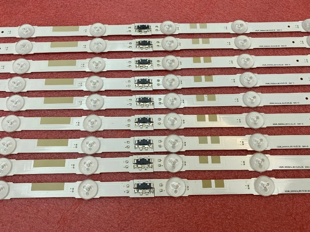 Комплект 18 шт. светодиодный подсветка полосы для samsung UE55JU6800K UE55JU6870U V5DR_550SCA_R0 V5DR_550SCB_R0 BN96-38481A 38482A