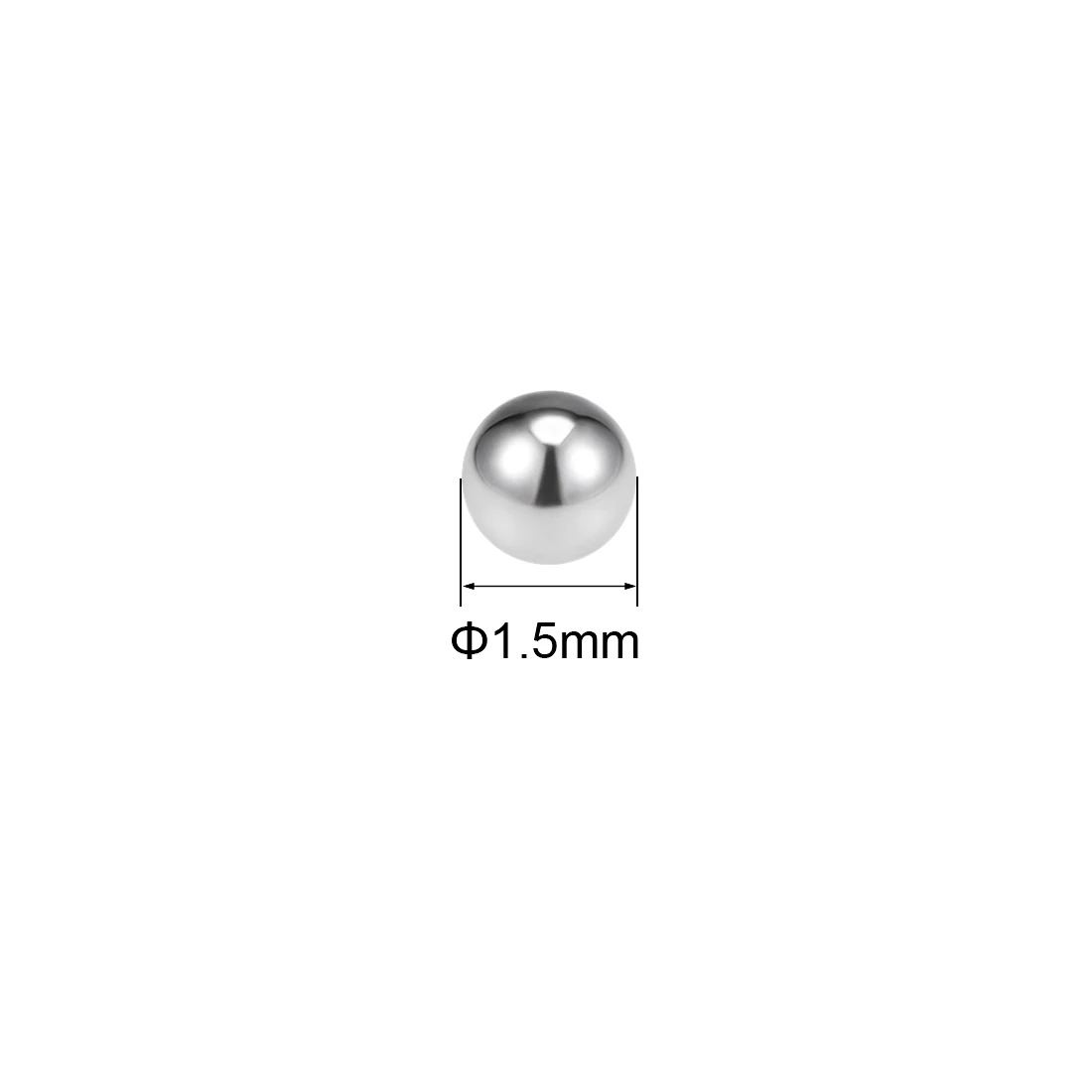 Uxcell 50-1000 шт 0,5 мм 1 мм 1,2 мм 1,3 мм 1,5 мм 1,8 мм подшипниковые шарики 304 из нержавеющей стали G200 прецизионные шарики Аппаратные средства