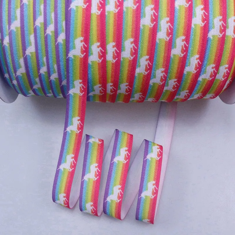 Горячая Распродажа 5/8 дюйма (16 мм) теплопередающая эластичная Радужная лента с