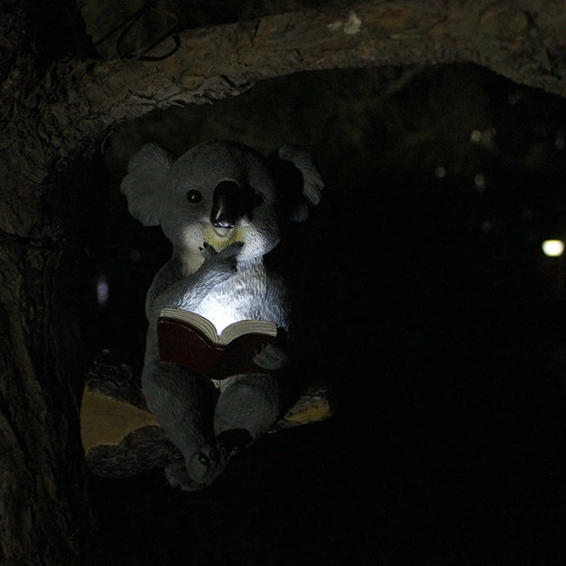 

Koala Garden Statue Solar LED Lights Koala Tree Hanging Solar Lamp Gardening Decor for Yard Courtyard Garden Ornament