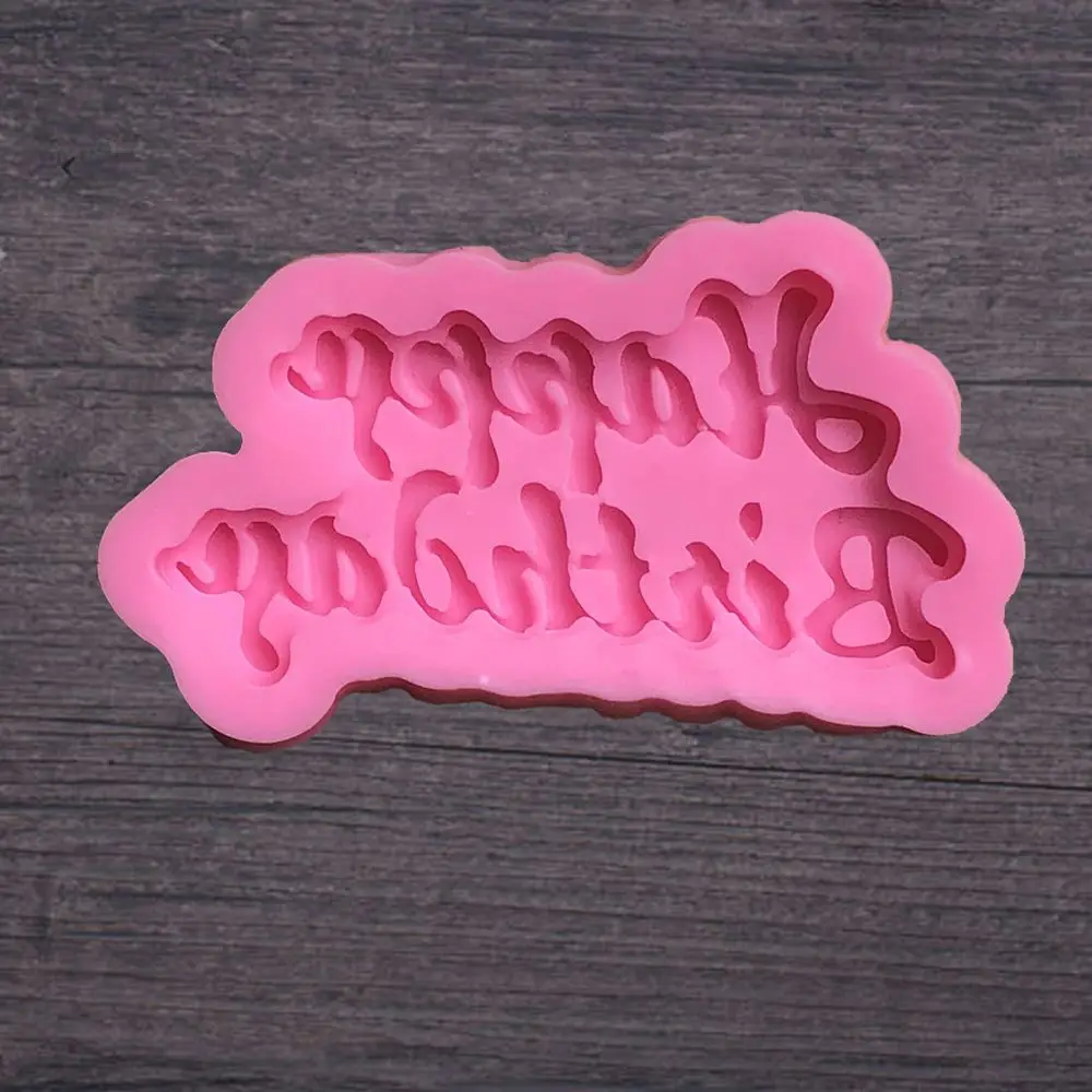 1 шт. с днем рождения силиконовые формы DIY принадлежности для выпечки, помадка Маффин шоколадные формы кекс форма для выпечки украшения торта инструменты - Цвет: AS the picture