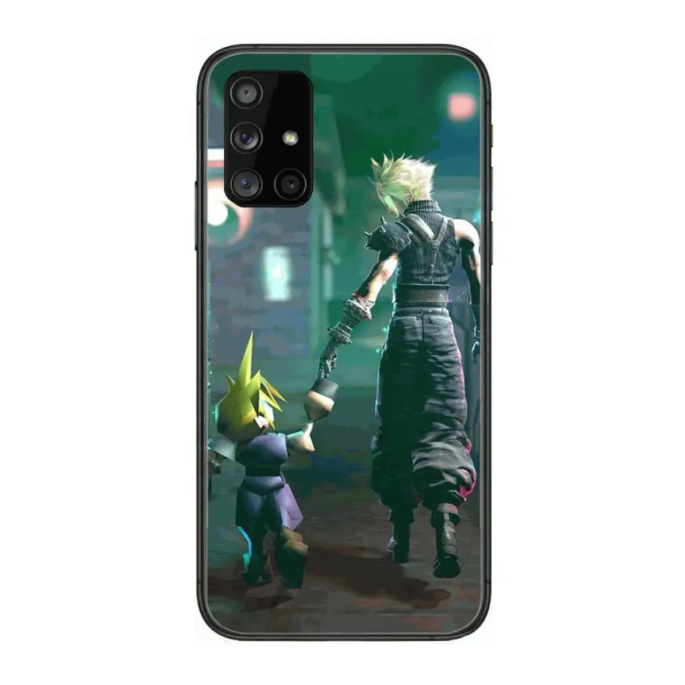 

Final Fantasy VII New Game Phone Case Hull For Samsung Galaxy A 90 50 51 20 71 70 40 30 10 80 E 5G S Black Shell Art Cell Cover