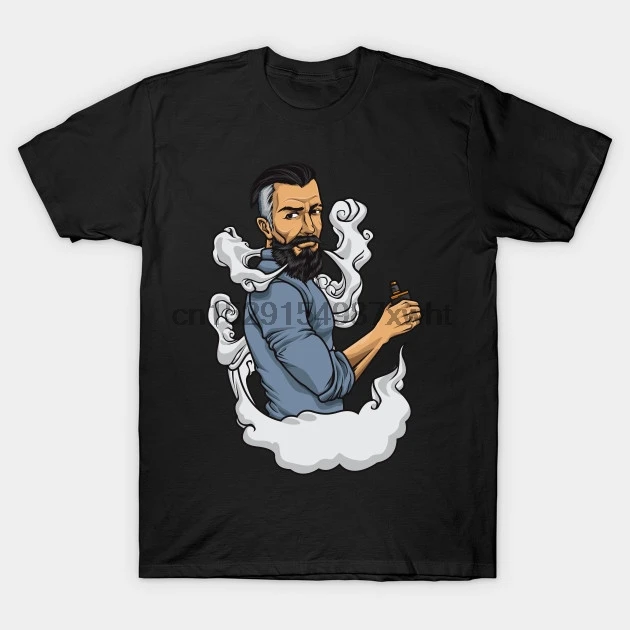 Мужская футболка Vape Like A Gentleman Illustration бородатый вейпер от anziehend Футболка женская