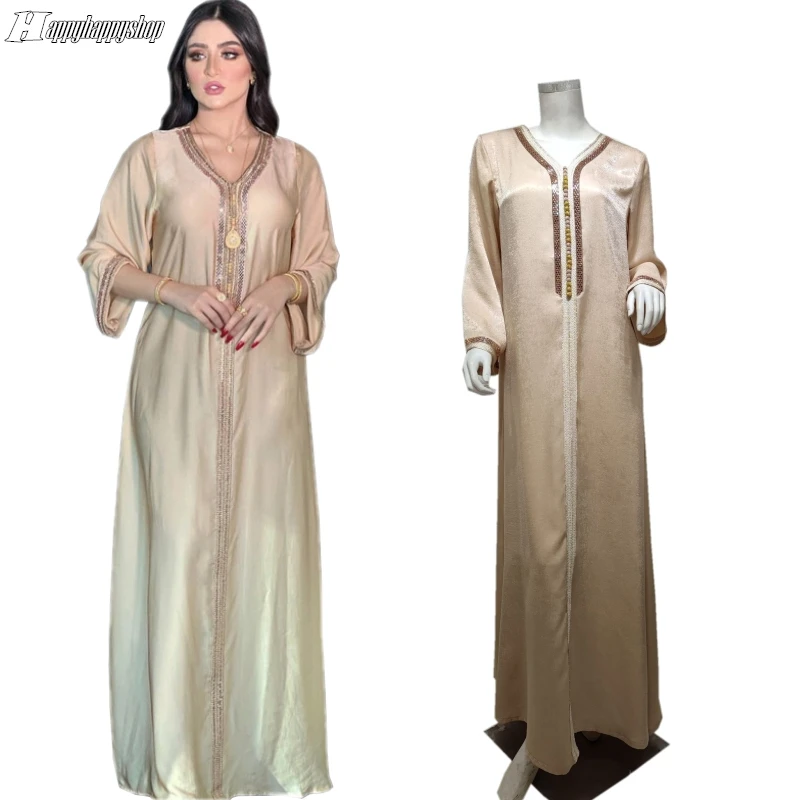 Элегантные марокканские Кафтан Вечерние платья фланелевые женские с длинным