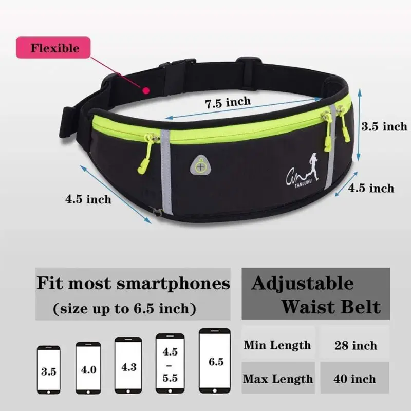 

Sport Belt Waist Pack Pouch Water Bottle Holder Bag for Jogging Hiking Running 50LD