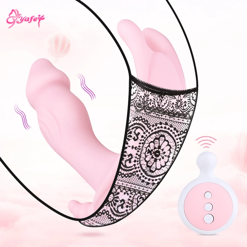 Переносной фаллоимитатор бабочка вибратор Стимулятор точки G клитора массажер
