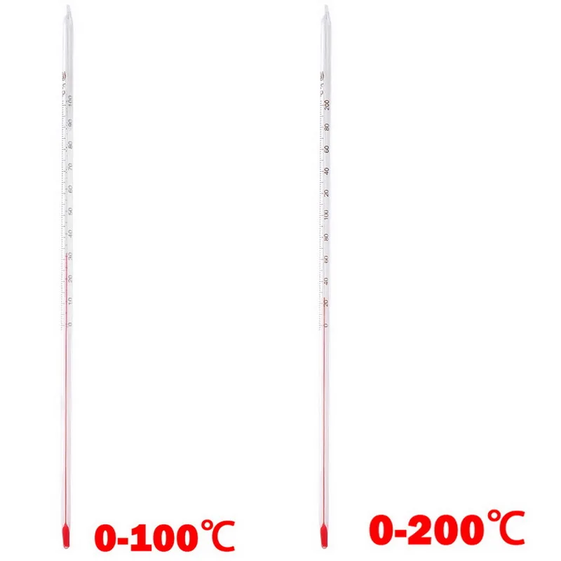 0 to 200 Degree Glass Thermometer Red Liquid Basic Laboratory School Home Use | Инструменты