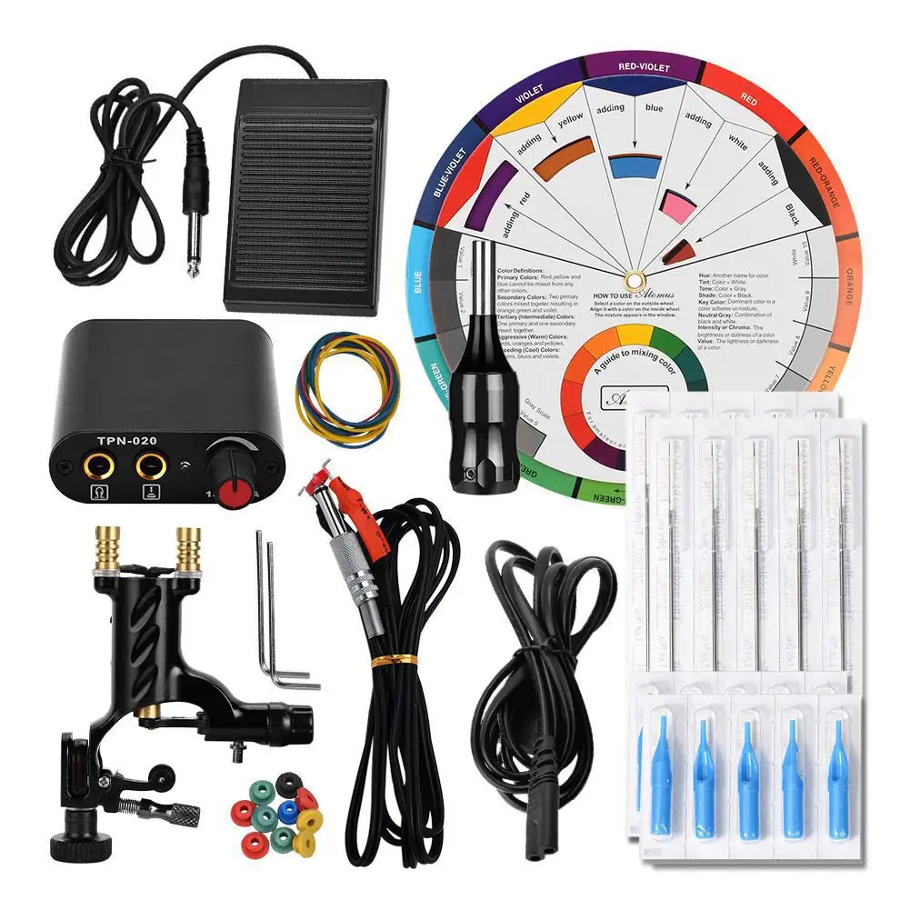 Полный комплект машины для татуировки обычные крюк линия роторная машина