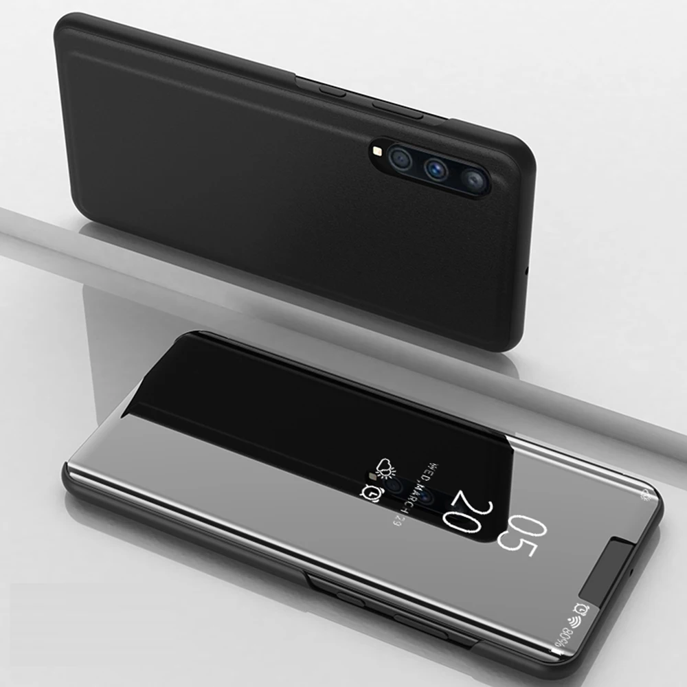 Премиум прозрачный умный чехол для iPhone 11 Pro откидной кожаный зеркальный телефона