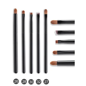 Набор косметических кистей OVW из натурального козьего волоса, профессиональный набор кистей для макияжа глаз с черной деревянной ручкой