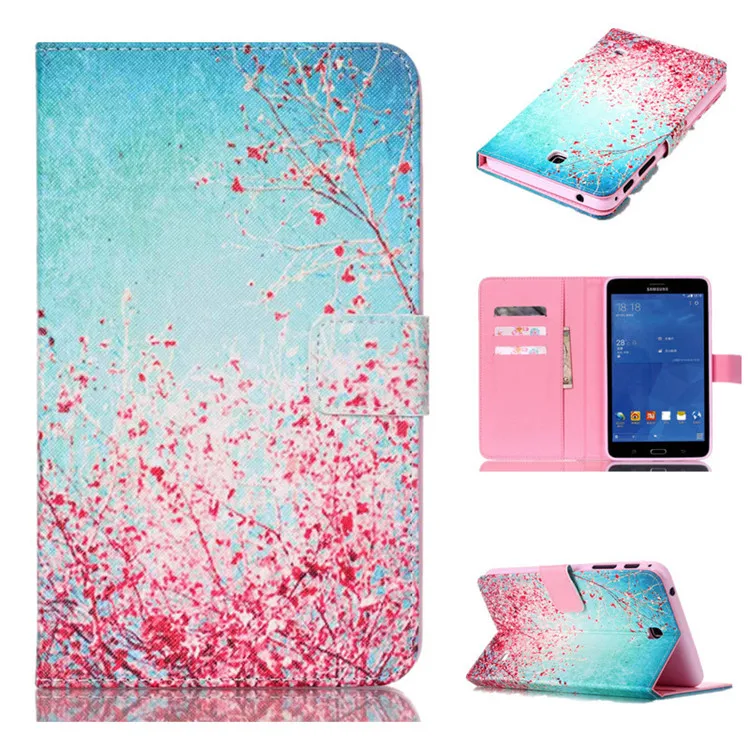 Smart Case For Cover Samsung Galaxy Tab 4 7.0 T230 T231T235 Cat Cartoon PU Leather Silicone Tablet Kids w+Screen Protector | Компьютеры и