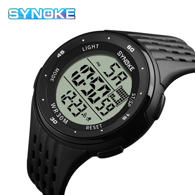 

Men Watch Waterproof SYNOKE Brand Sports Watch Military Electronic Digital Watch Man 30M Waterproof Male Wristwatch montre homme