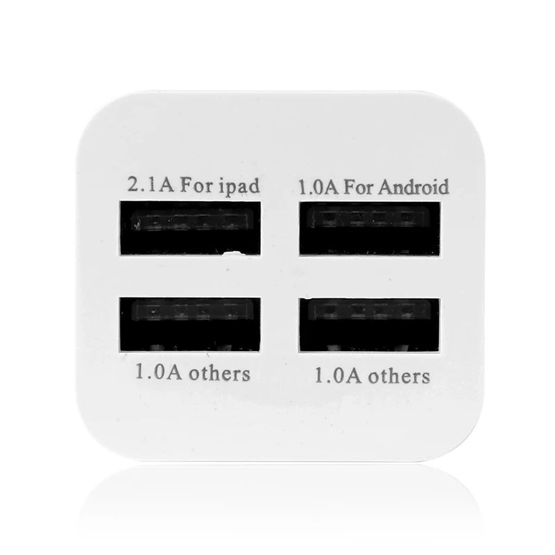 Цвет Phnom Penh 2.1A 4 портовый USB настенное Зарядное устройство смарт адаптер для