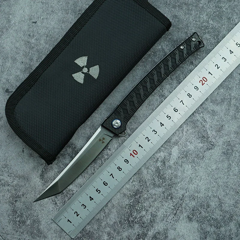 Складной нож LEMIFSHE JR3406 D2 Клинок G10 ручка из углеродного волокна для кемпинга