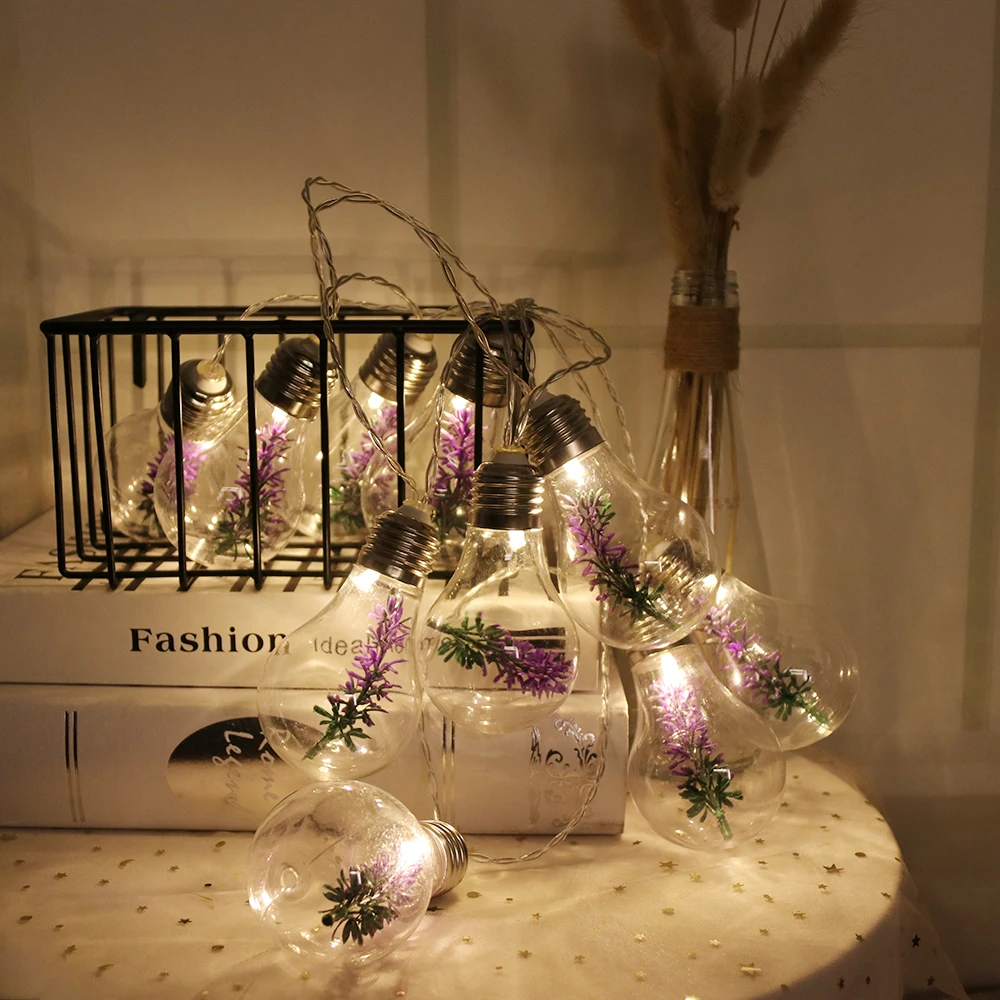 СВЕТОДИОДНАЯ Гирлянда в форме шара лампочки для украшения растений световые