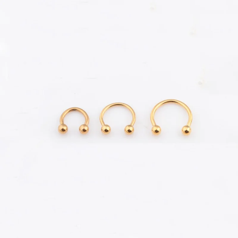 1 шт. U образный фальшивый нос кольцо кольца для пирсинга перегородки носа