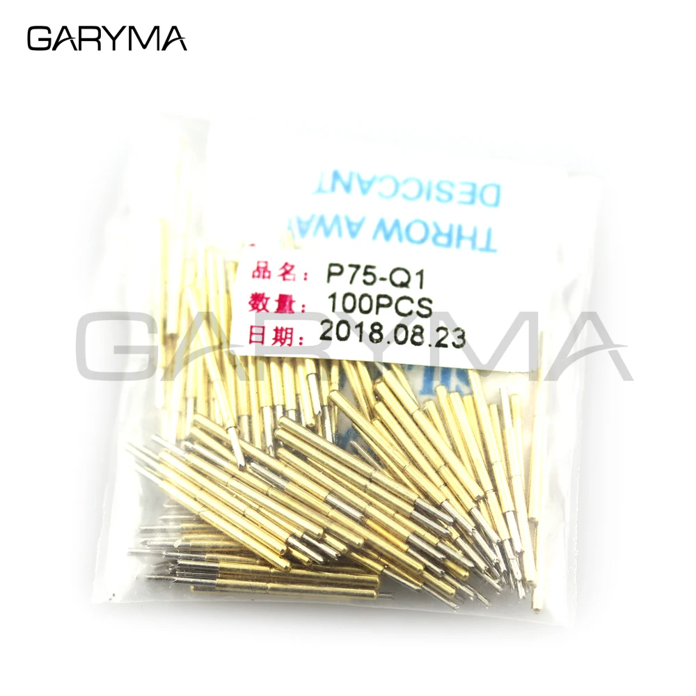 Пружинные щупы Pogo Pin 100 шт. в упаковке диаметр 0 74 мм P75-Q1 длина стержня 15 85