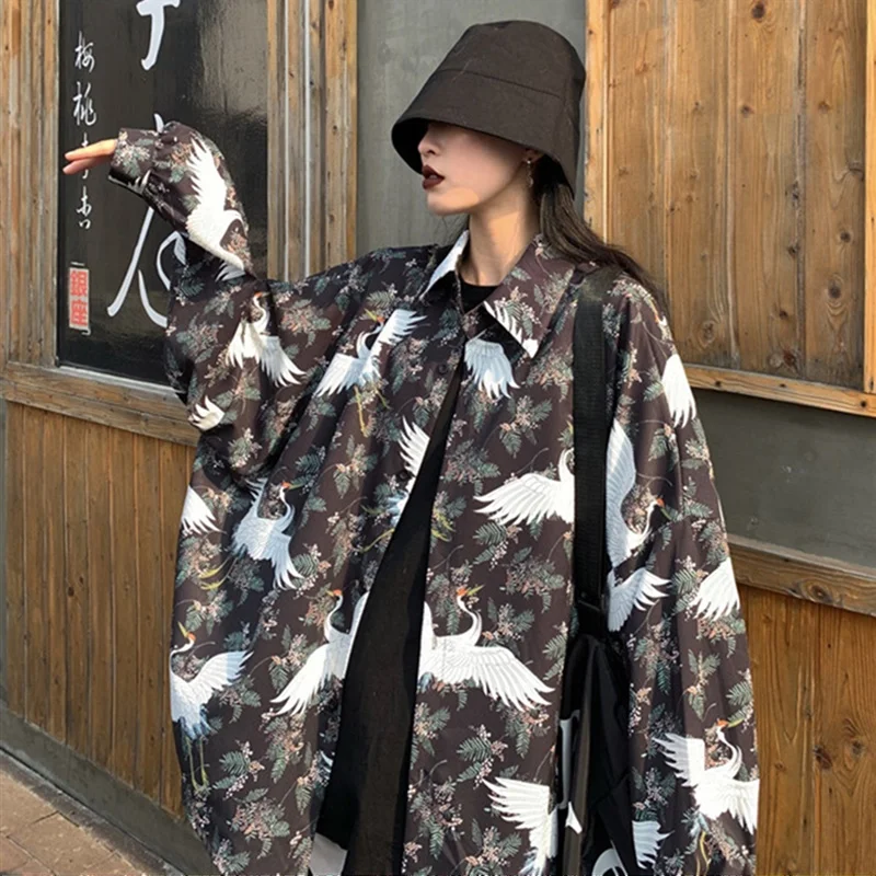 Японское кимоно в стиле Харадзюку шикарный традиционный кардиган юката куртка с