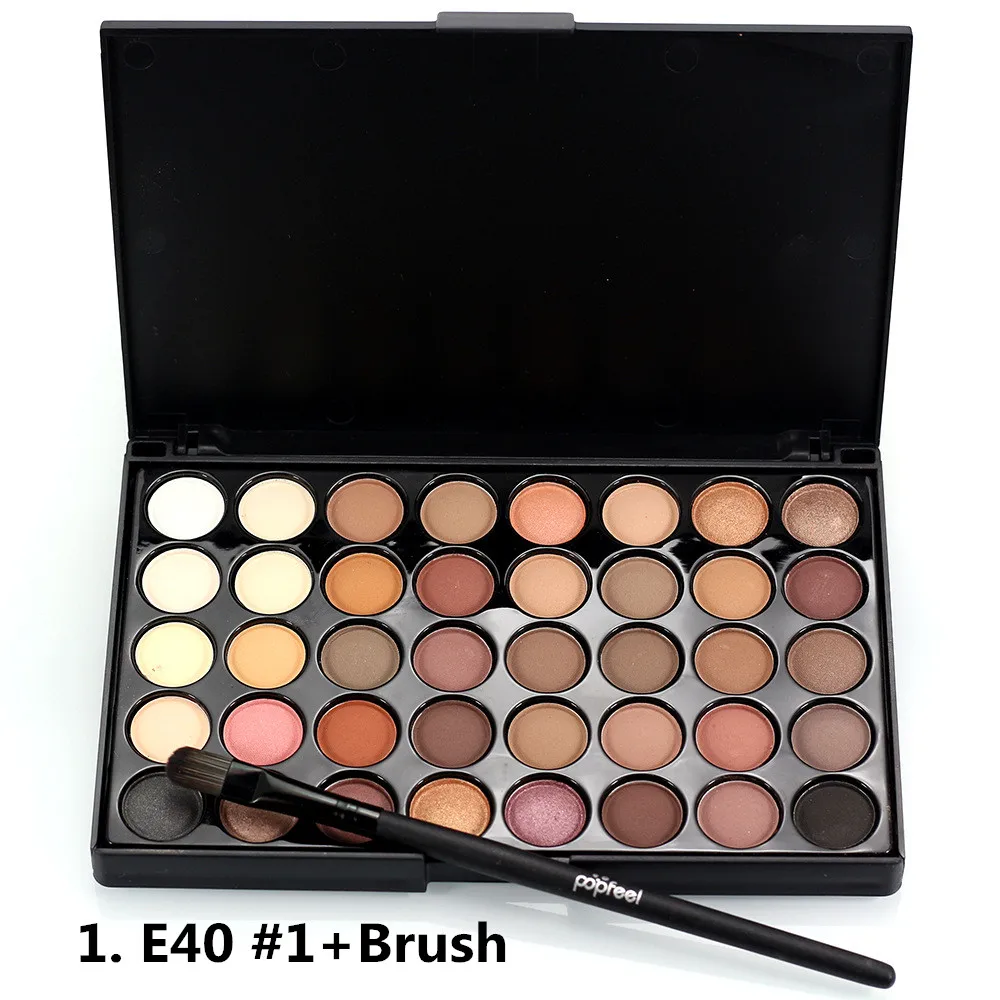Popfeel 40 цветов профессиональный блеск Тени для век Палитра матовые тени