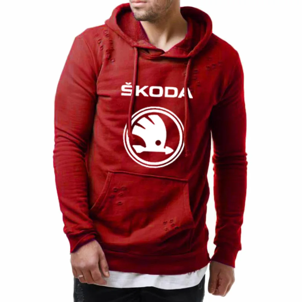 

Fashion New Men's Hoodies Skoda Car Logo printing Spring Autumn Men Hoodie high quality cotton Casual Men's Hoody Sweatshirt