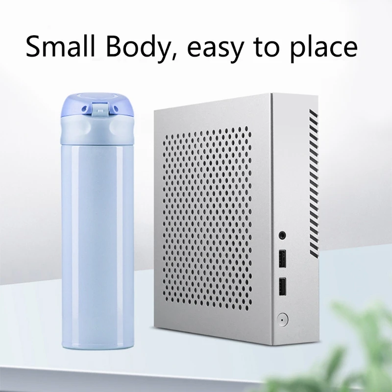  QX03 Micro Mini Tower HTPC Gaming Computer Case USB 2.0 Silver ITX Enclosure | Компьютеры и офис