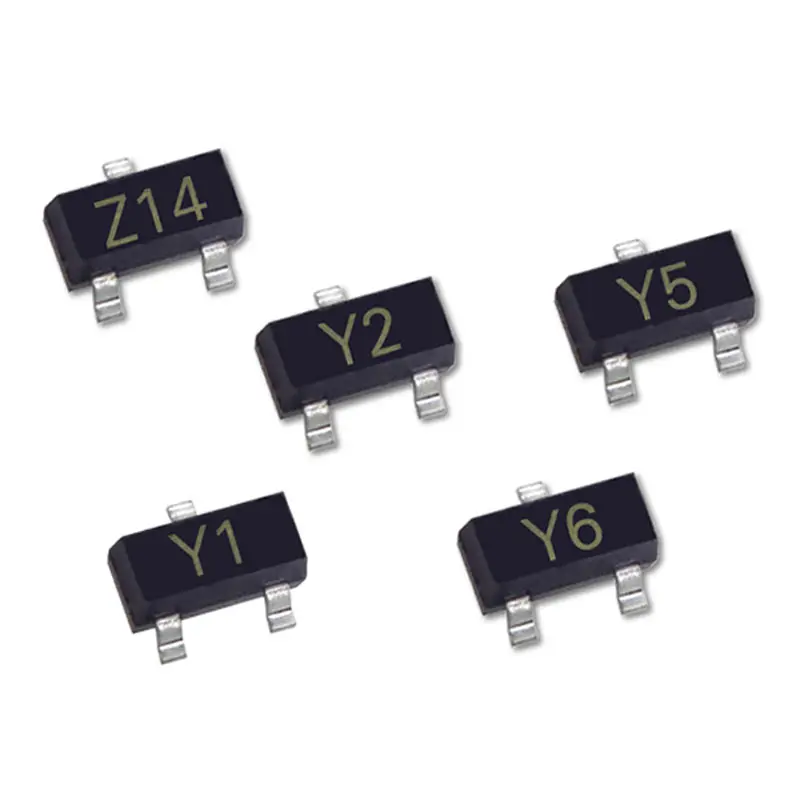 Диод Зенера SMD BZX84C18 Y6 BZX84C20 Y7 BZX84C22 Y8 BZX84C27 Y10 BZX84C30 Y11 BZX84C33 Y12 BZX84C36 Y13 2 4 V-39V IC SOT-23 50 шт.