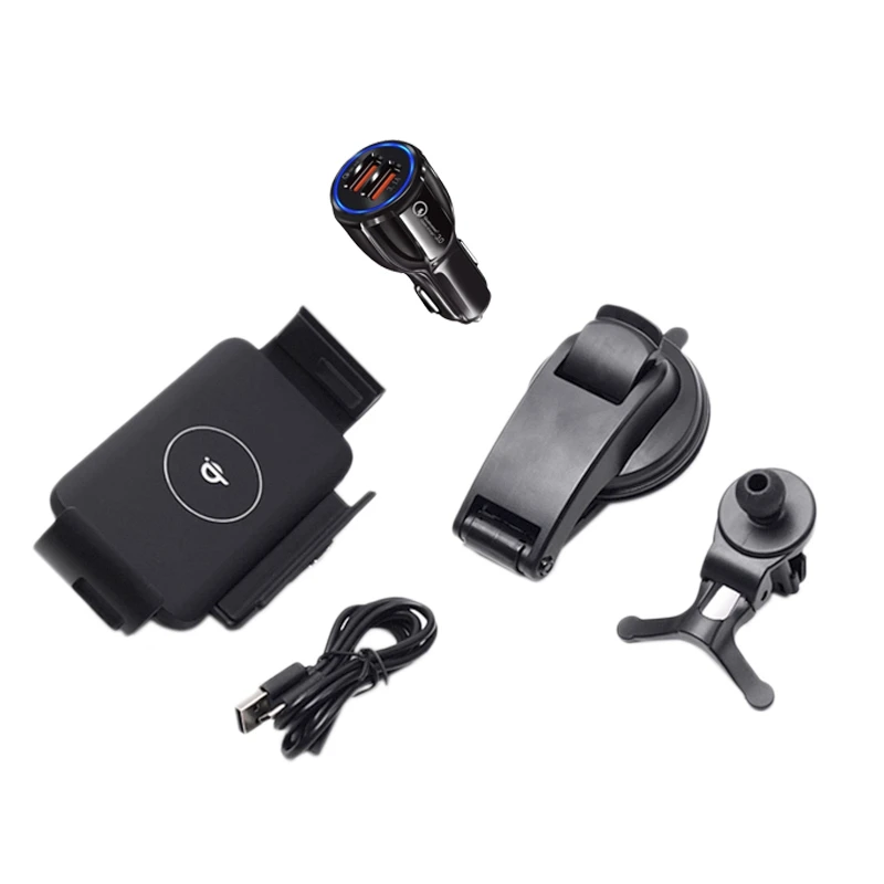 

10W Universal Car Wireless Charger QI Quickly Charging Holder Phone Mount for iPhone 12 11 XS Huawei Samsung Fold Z