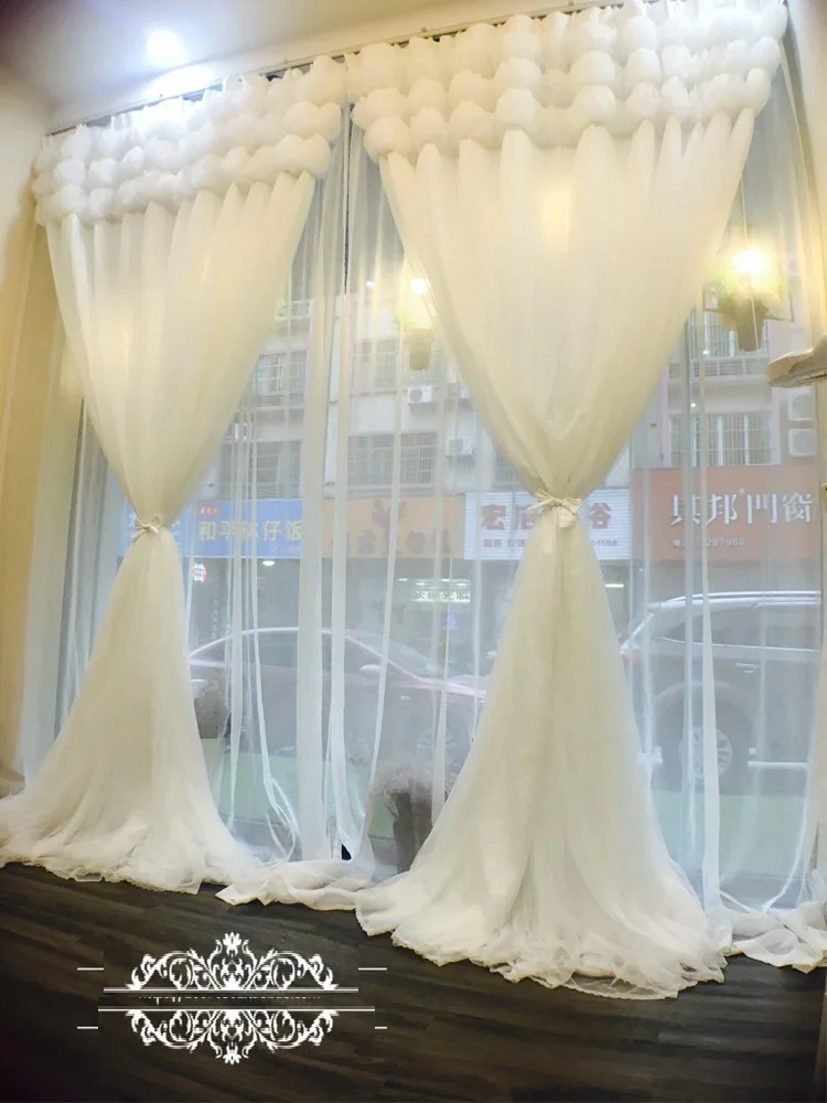 Модные Белые затемняющие шторы принцессы для гостиной корейские 3-слойные