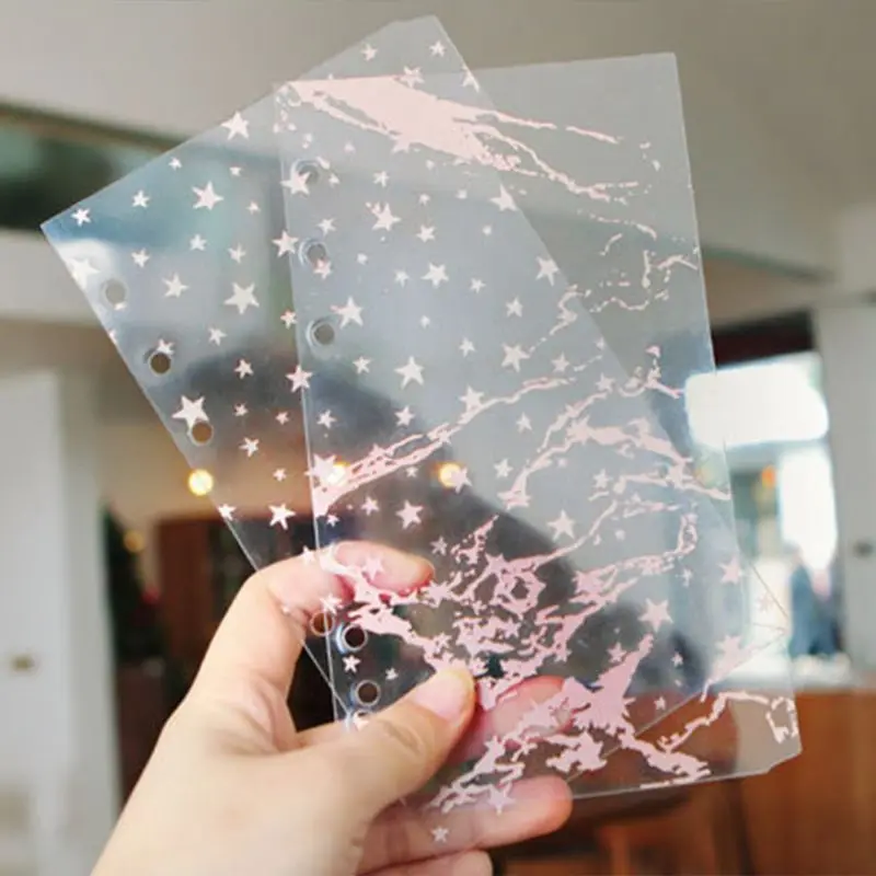5Pcs Bronzing Leaf Paper Divider Index Separator for A5 A6 Loose Binder | Канцтовары для офиса и дома