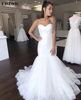 sexy wedding dresses for women mermaid sweetheart tulle long formal elegant 2022 new fashion bridal gowns co142