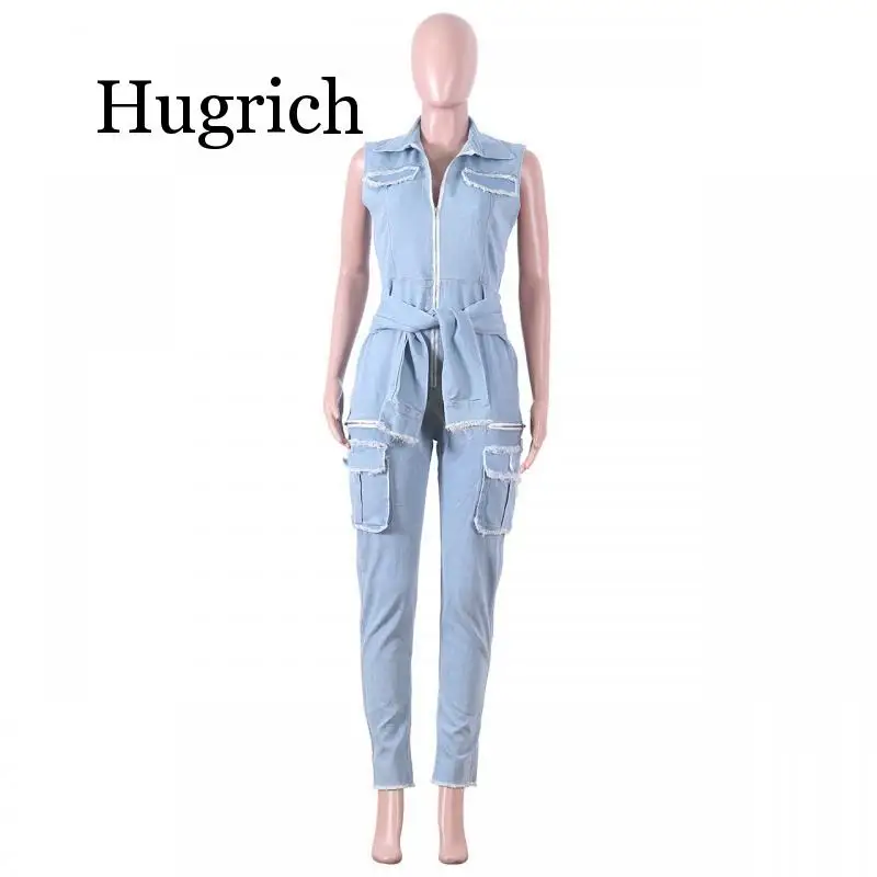 

2020 Denim Rompers Womens Jumpsuit Long Sexy Bodycon Autumn Streetwear Female Party Club Overall