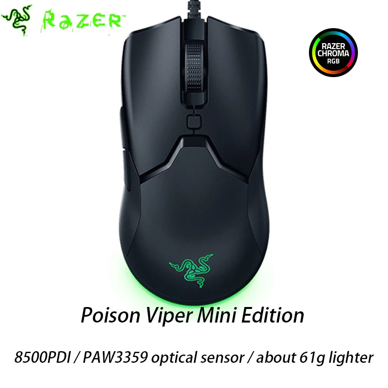

MOVER Razer Viper Mini Version 61 Grams Lightweight Laptop Computer Cable Symphony RGB E-Sports Gaming Mouse