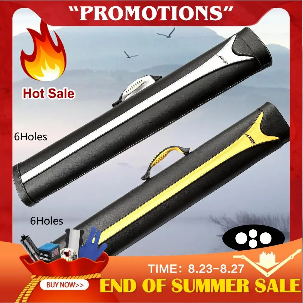 

Billiard Pool Cue Case 4 And 6 Holes 2 Colors Options 1/2 Pool Cue Billiard Stick Case Portable Convenience Carrying Accessories